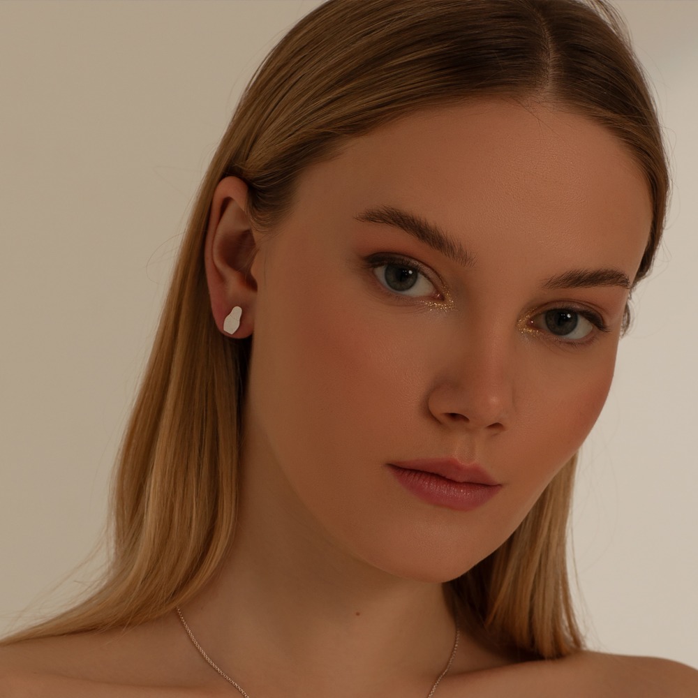 Серьги Matryoshka White Gold