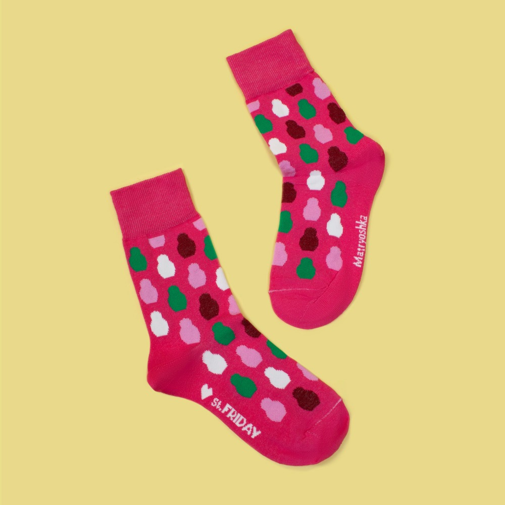 НОСКИ MATRYOSHKA DOTS PINK