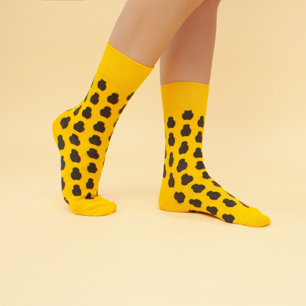 НОСКИ MATRYOSHKA DOTS YELLOW