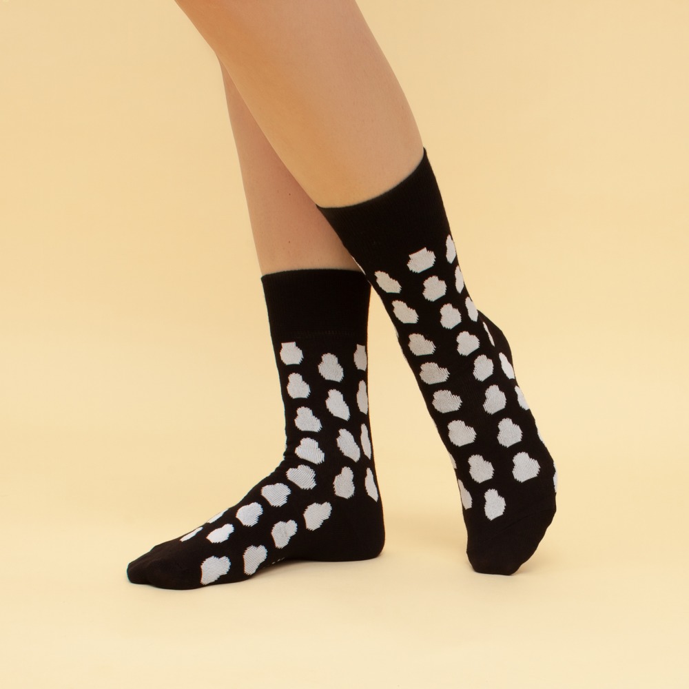 НОСКИ MATRYOSHKA DOTS BLACK