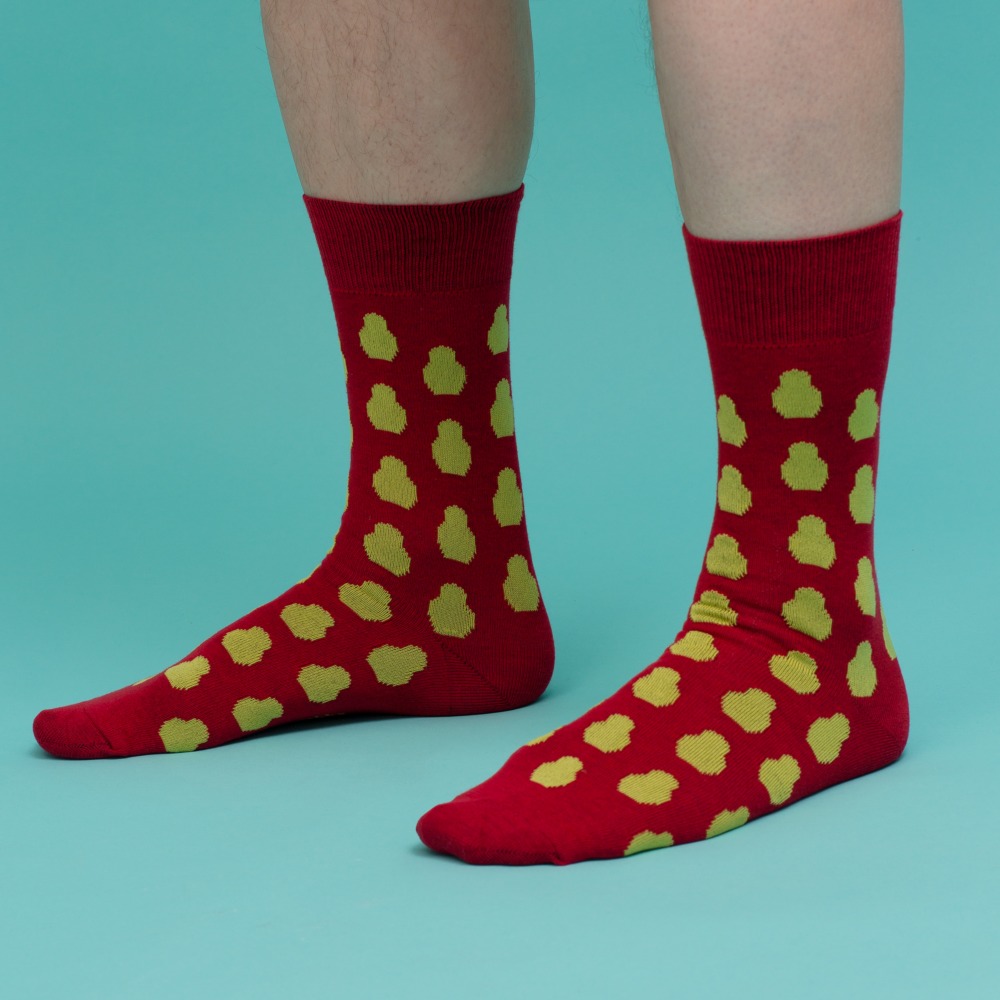 НОСКИ MATRYOSHKA DOTS RED