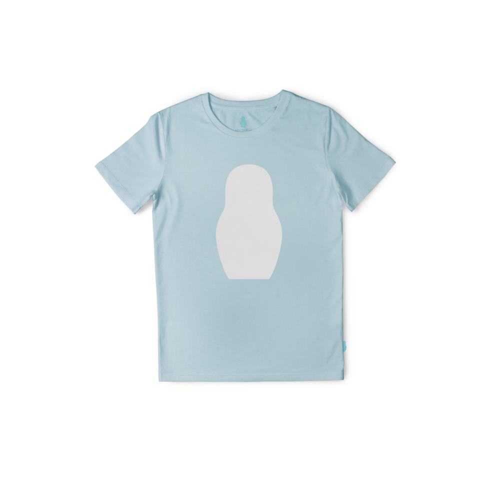 ФУТБОЛКА MATRYOSHKA OVERSIZE PASTEL BLUE