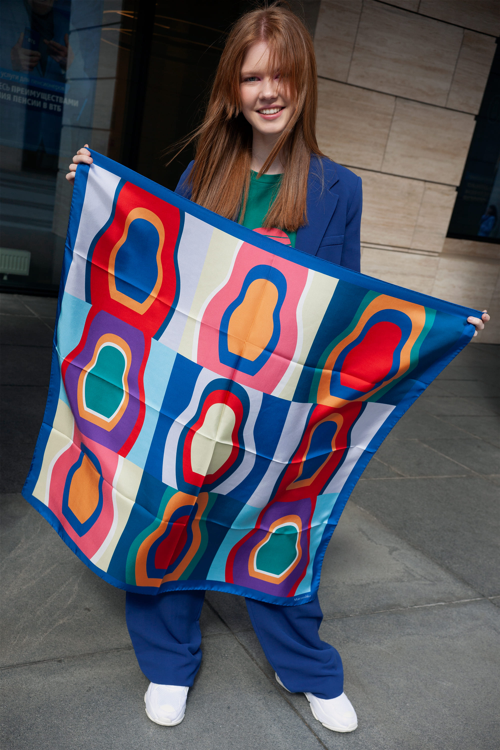 ШЕЛКОВЫЙ ПЛАТОК MATRYOSHKA ART