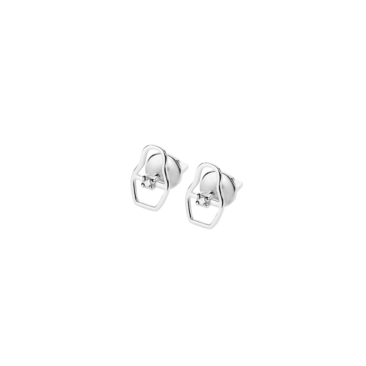 СЕРЬГИ MATRYOSHKA 585 BRILLIANT