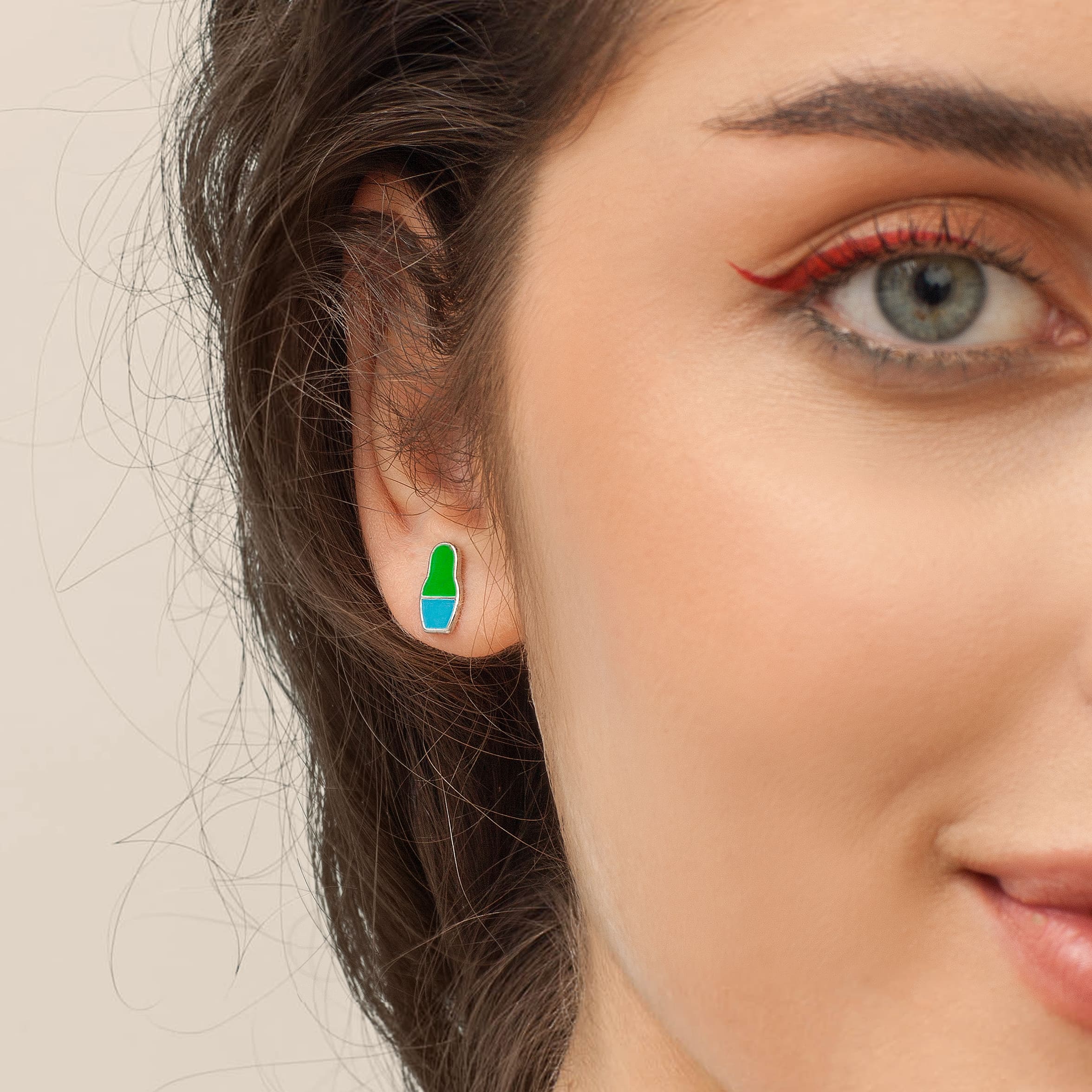 СЕРЬГИ MATRYOSHKA COLOR MATT S