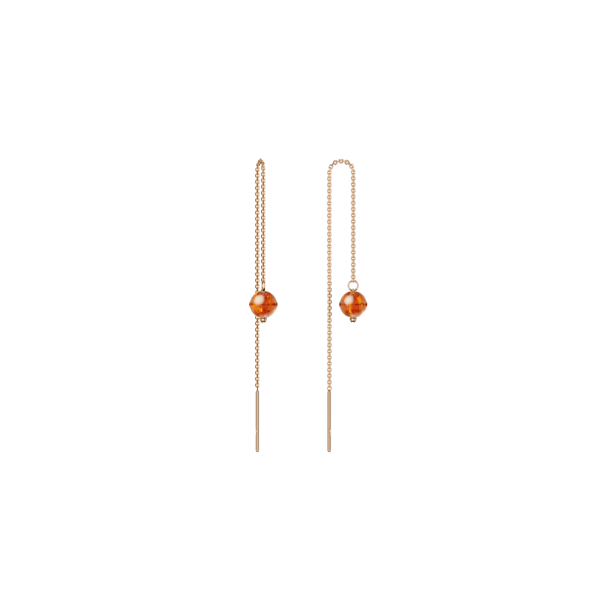 СЕРЬГИ MATRYOSHKA CHAIN AMBER