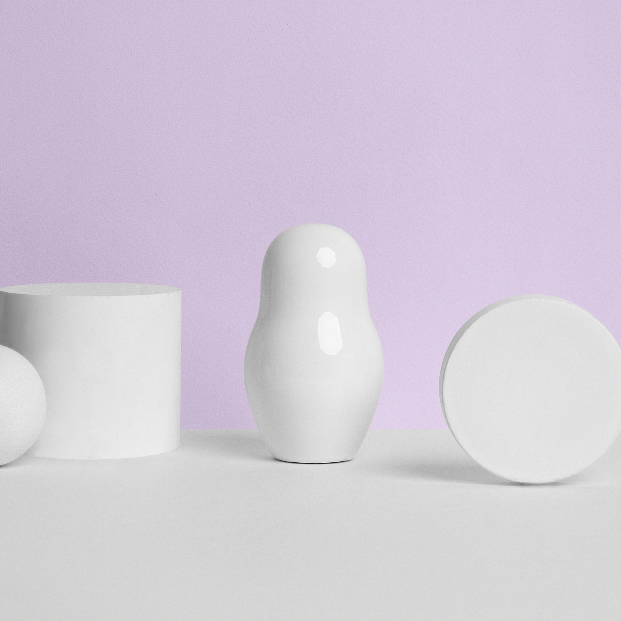 ИНТЕРЬЕРНАЯ СТАТУЭТКА MATRYOSHKA WHITE