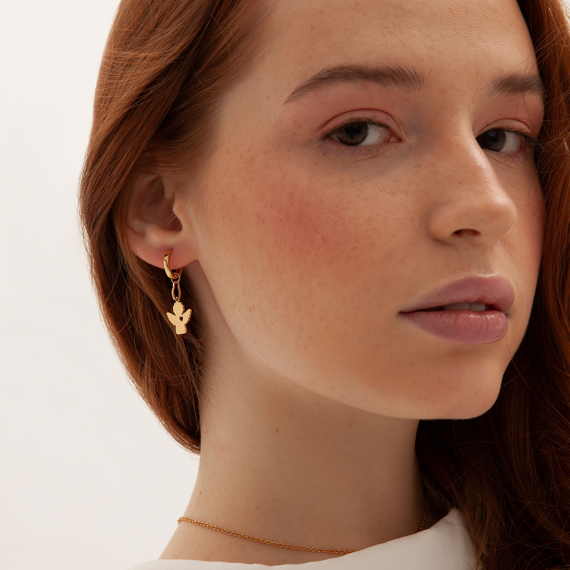 МОНОСЕРЬГА С ПОДВЕСОМ СЧАСТЬЕ & MATRYOSHKA