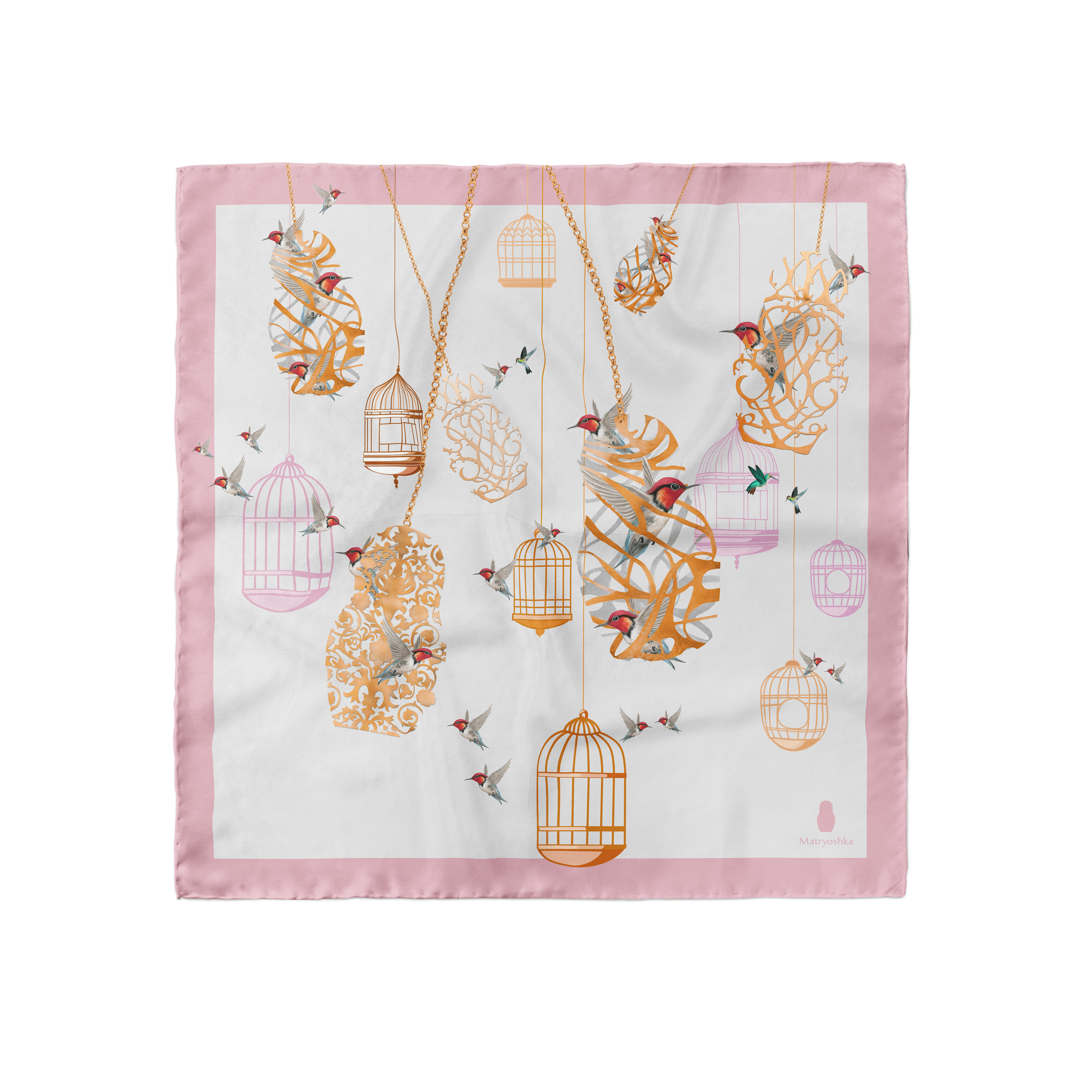 ШЕЛКОВЫЙ ПЛАТОК MATRYOSHKA FLORA&FAUNA